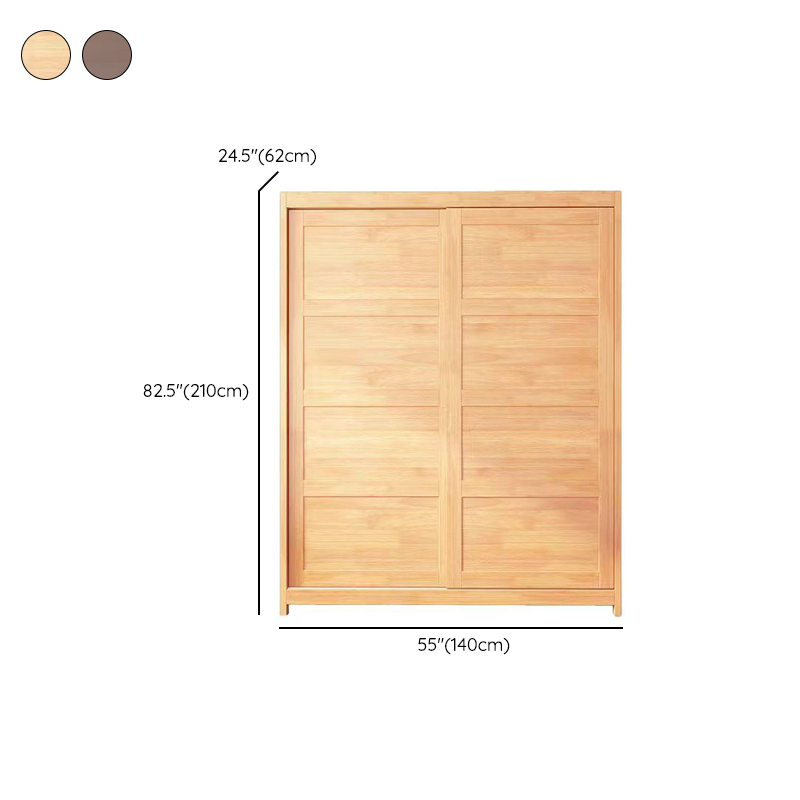 Minimalist Wooden Independent Wardrobe Closet with Compartments, Interior Shelves, Slipping Door Mechanism, and Gate - image 13