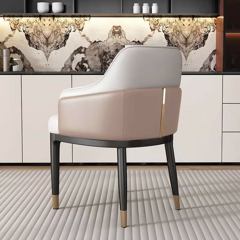 Stylish Modern Sloped Arm Chair for Kitchen & Dining with Low Back and Arms - image 5