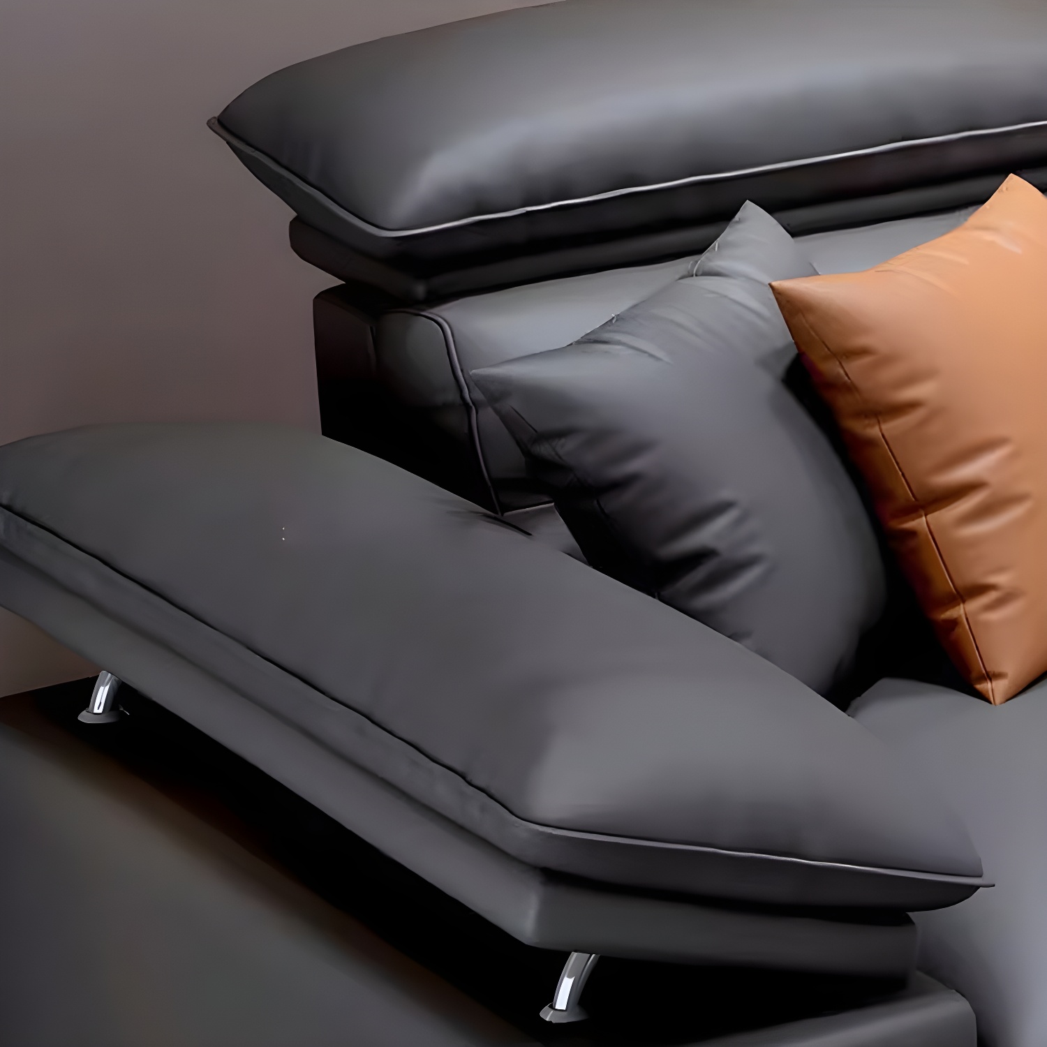 Modern L-Shape Sofa Chaise in Tech Cloth with Stationary Design and 3 Piece Set - image 20