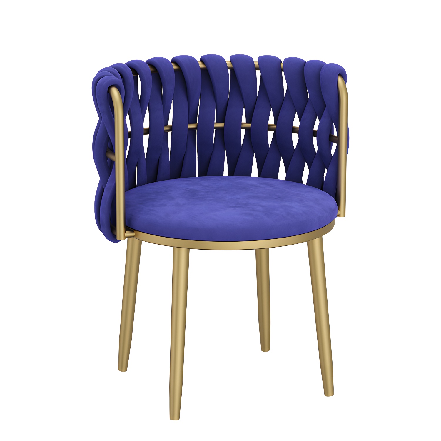 Nordic Metal Dining Room Chairs Velvet Armless Dining Chairs for Restaurant