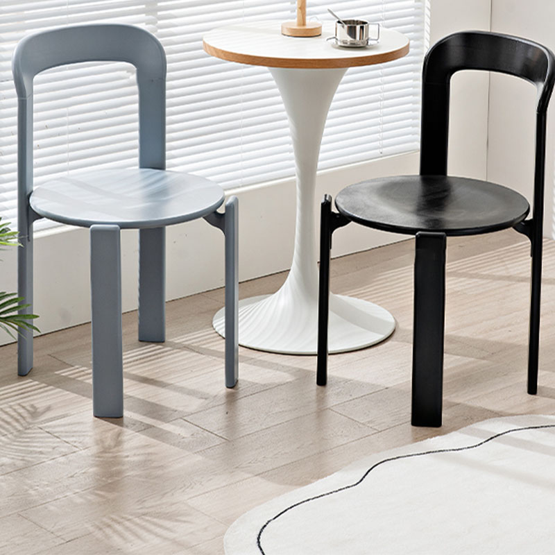 Scandinavian Natural Wood Armless Kitchen Chair 15.3inch Wide Non-Swivel 1 Piece - image 9