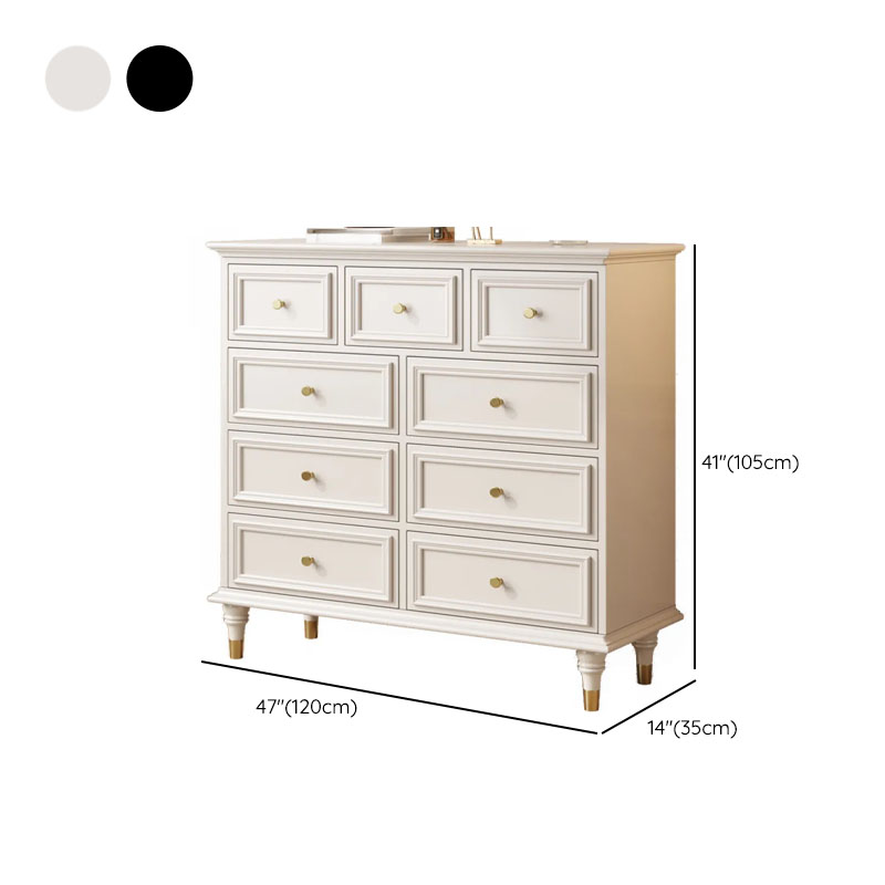 Trendy Natural Wood Console Dresser with 9/7/6 Drawers in Horizontal/Vertical Orientation - image 12