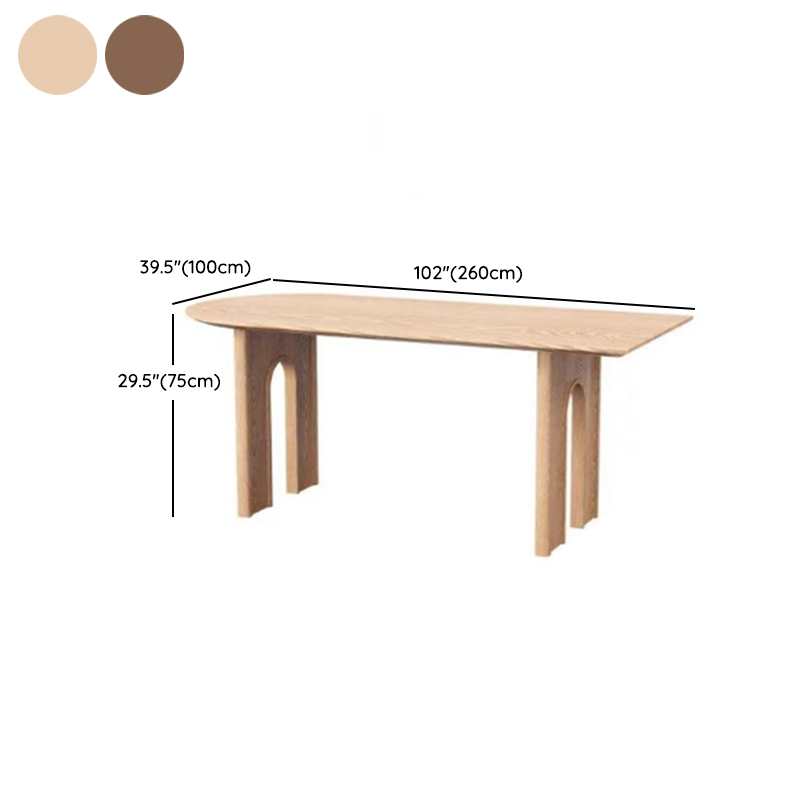 Natural/Espresso Finish/Sand Natural Pine Wood Dining Table for 9 People/for 6 - image 18