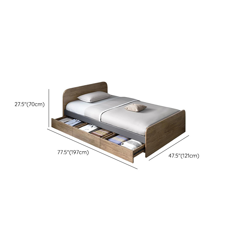 Solid Color Storage Included Panel Bed with 3 Storage Boxes and Panel Headboard - image 11
