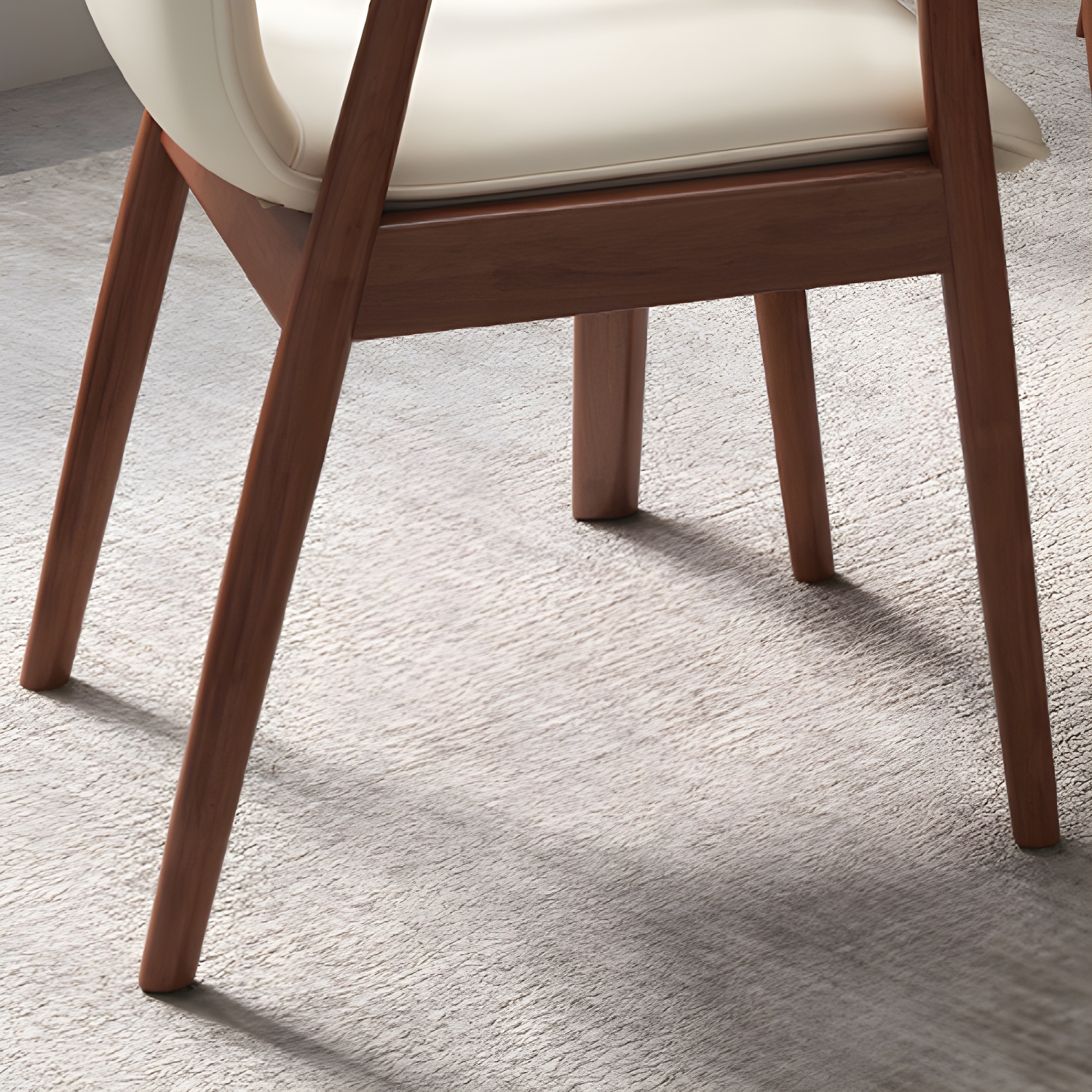 Modern Style Chair Dining Arm Chairs with Wooden Legs for Kitchen - image 16
