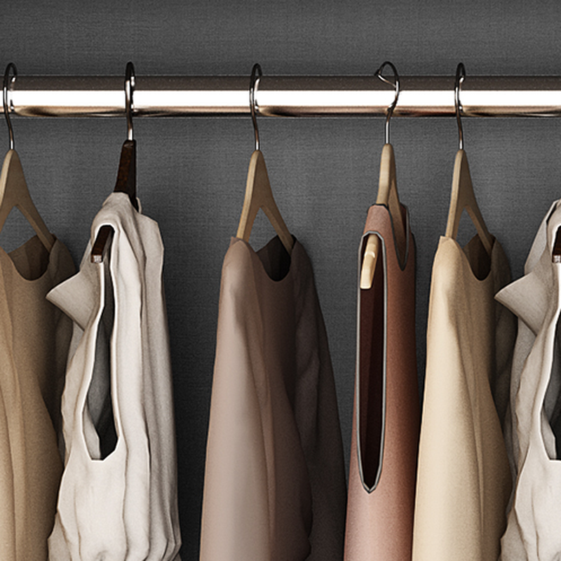 Storm Gray Glam Manufactured Wood Independent Armoire Cabinet with Interior Shelves and Clothing Rod - image 7