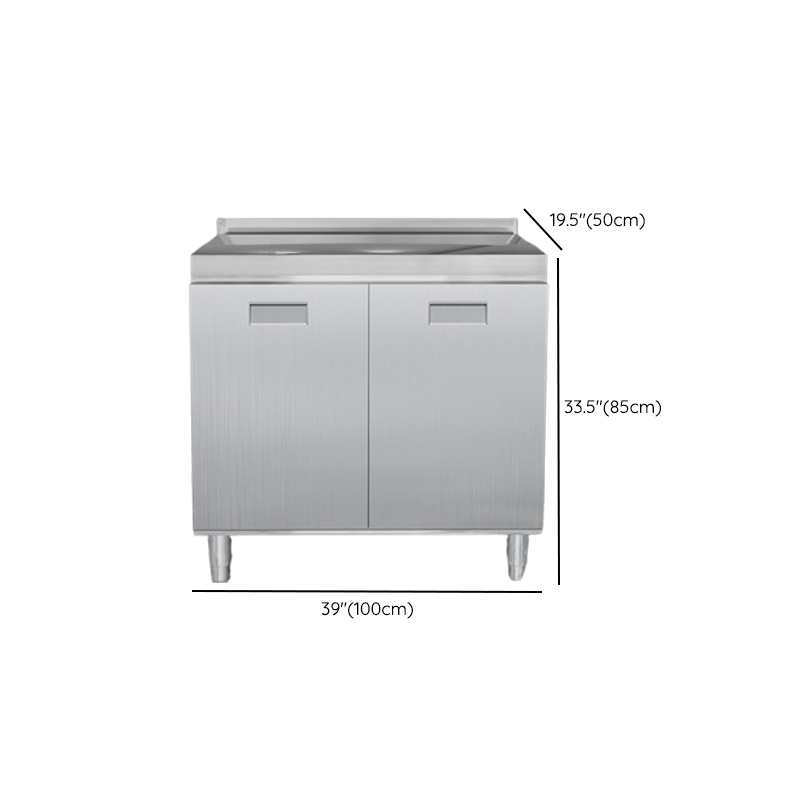 Minimalist Standard/Narrow Metal Buffet Table Kitchen Cupboards with 3 Shelves & 4 Doors/3 Doors/2 Doors - image 9