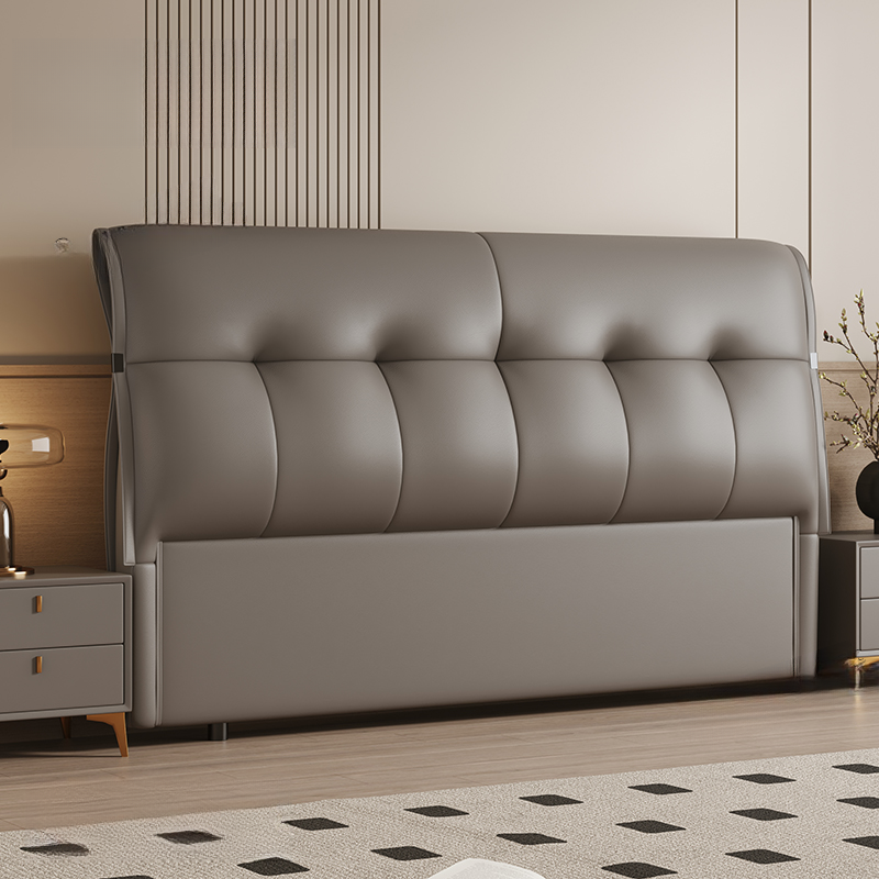 Simplistic Panel Headboard with No Distressing, Piled Tufted Rectangular Design for King/Queen/Full Bed, Sponge Upholstery Fill, Standard Height - image 4