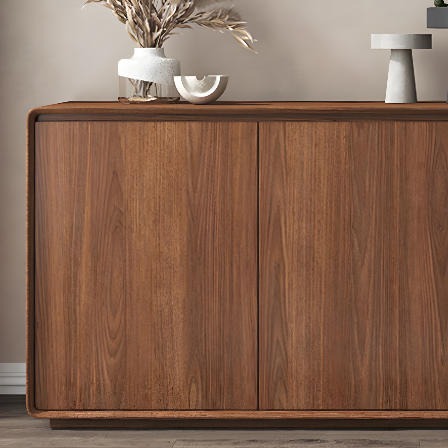Wood Buffet Table Contemporary Style Side Board with Cabinets and Drawers - image 18