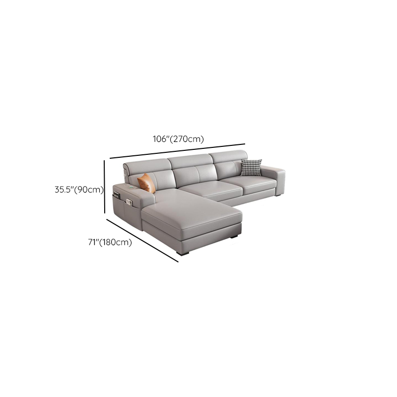L-Shape/Straight Sofa/Sofa Chaise with USB Port, Left/Horizontal Orientation - image 22