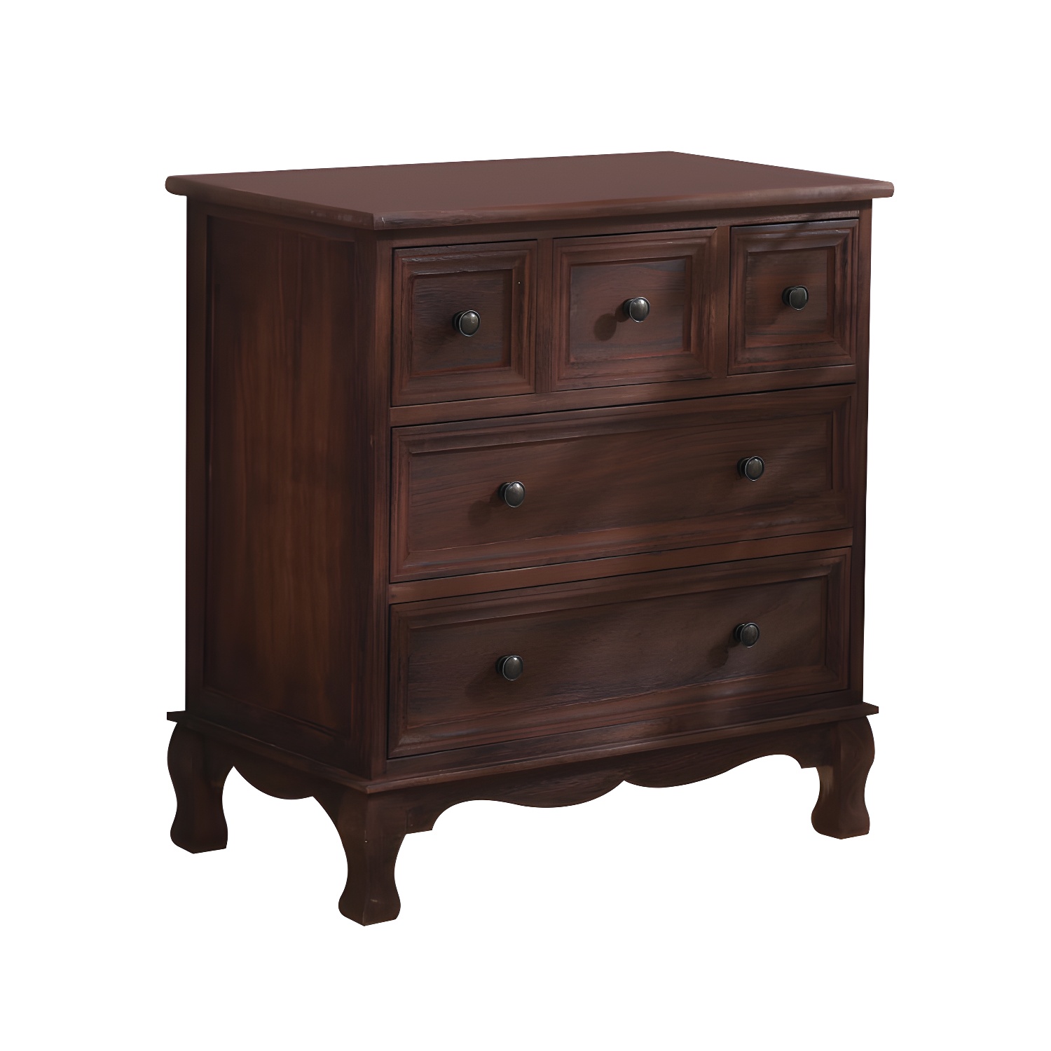 Vintage Solid Wood Dresser 14" W Vertical Storage Chest with Drawers - image 3