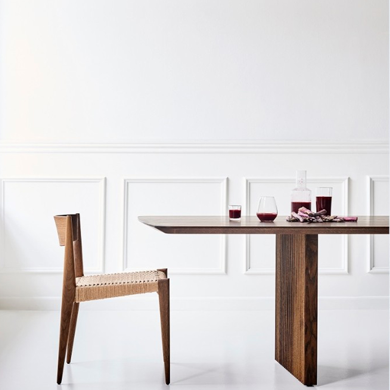Modern Farmhouse Rectangle Wood Double Pedestal Kitchen & Dining Table - image 6