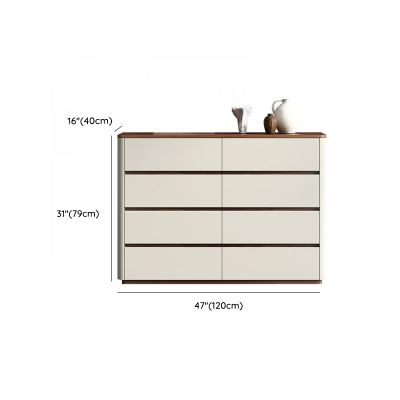 Off-White Simplistic Composite Wood Double Dresser/Bachelor Chest/Lingerie Chest with 8/6/3 Drawers in Horizontal/Vertical Orientation - image 13