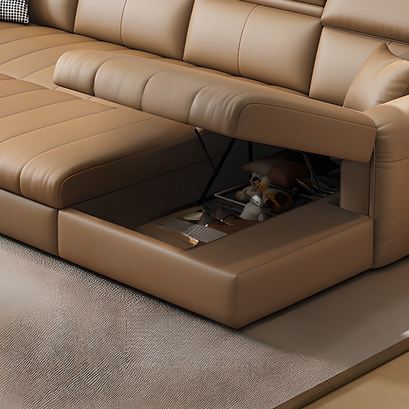 Coffee L-Shape/Straight Right Hand Facing/Horizontal Sofa Chaise/Convertible Sofa with Under-seat-storage for Seats 5/Seats 2/for 6 - image 8