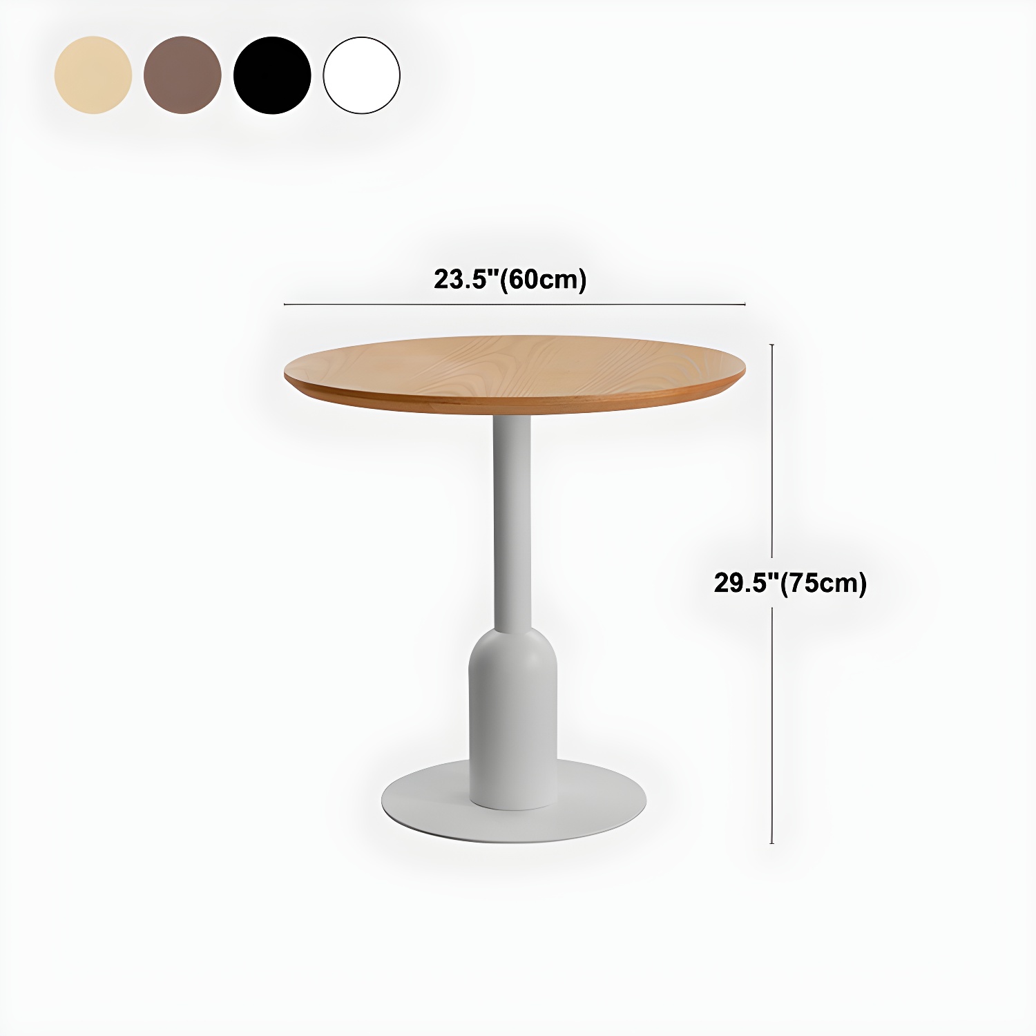Industrial Style Dining Site Table MDF Dining Room Furniture with Pedestal Base - image 15