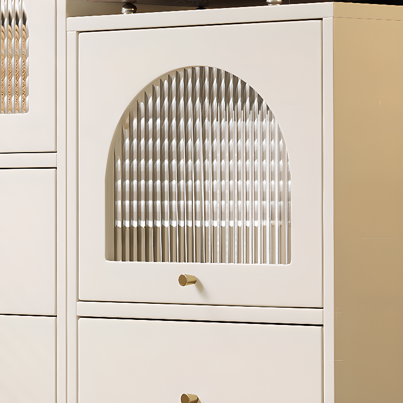 Chalk Trendy Composite Wood Semainier with Shelves, Hutch, and 6/5/4 Drawers in Vertical Orientation - image 5