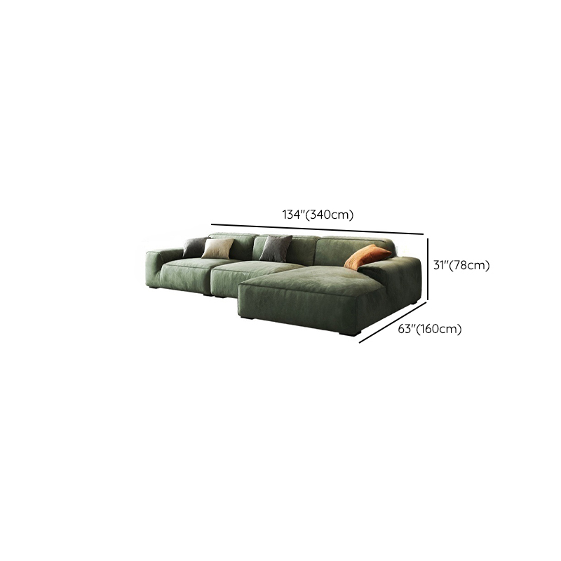Living Room Use L-Shape/Straight Pine Green Right Hand Facing/Horizontal Sofa Chaise/Sofa with Concealed Support - image 22