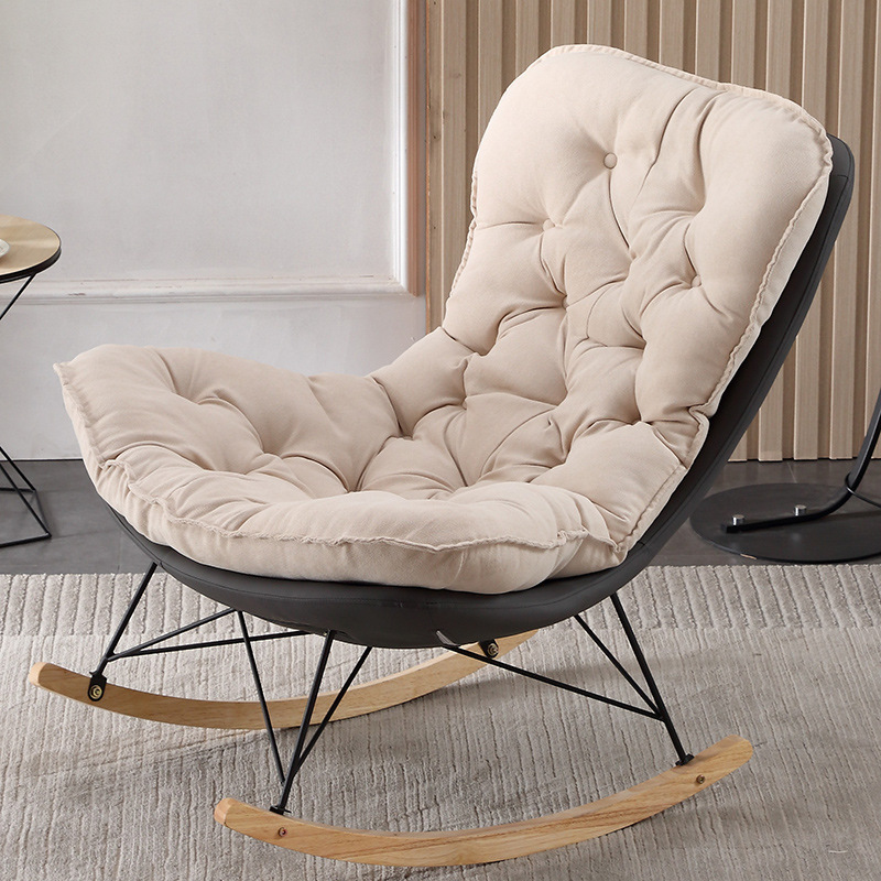 Modish Upholstered Rocking Accent Chair - image 3