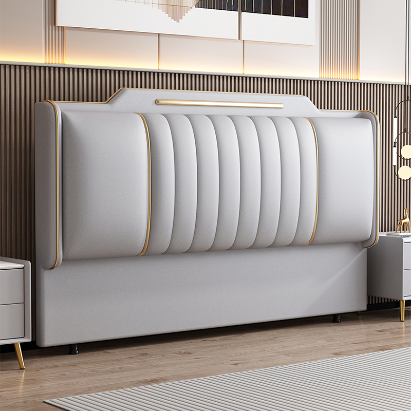 Modern Simple Style Panel Headboard in Natural Wood with No Distressing, Rectangle Shape for King/Queen/Full Bed, Featuring Sponge Upholstery and Standard Height - image 8