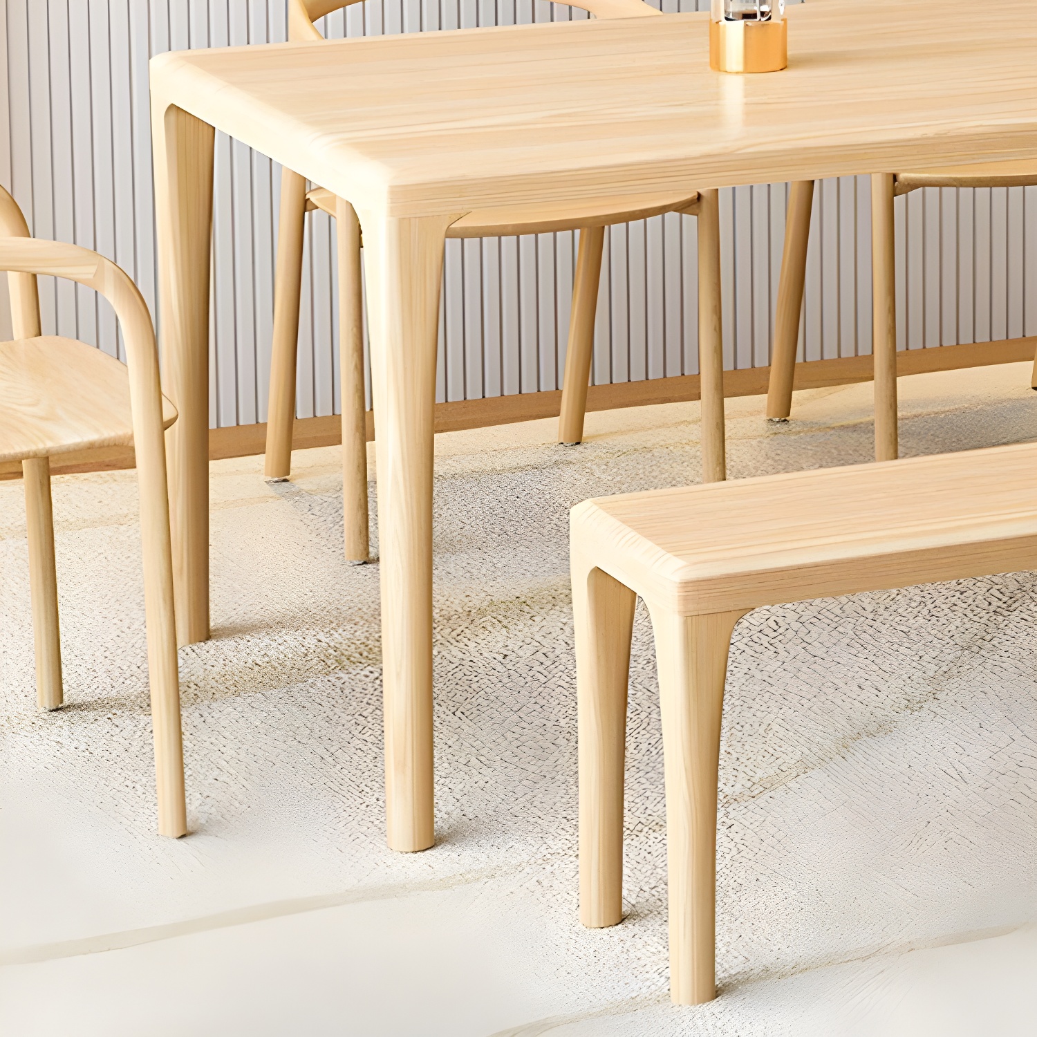 Modern Rectangle Wood Dining Table 1/5/6/7 Pieces Dining Set for Dining Room - image 8