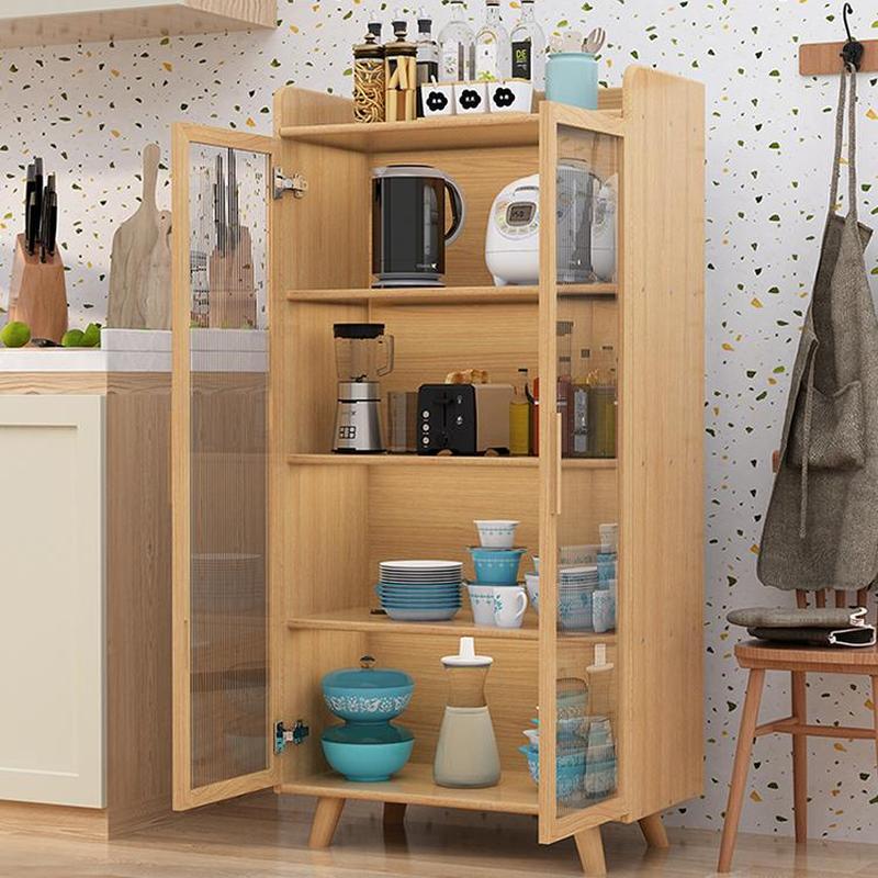 Scandinavian Style Narrow Wood Cabinet 40 cm Buffet & Sideboard Without Drawers Server - image 4