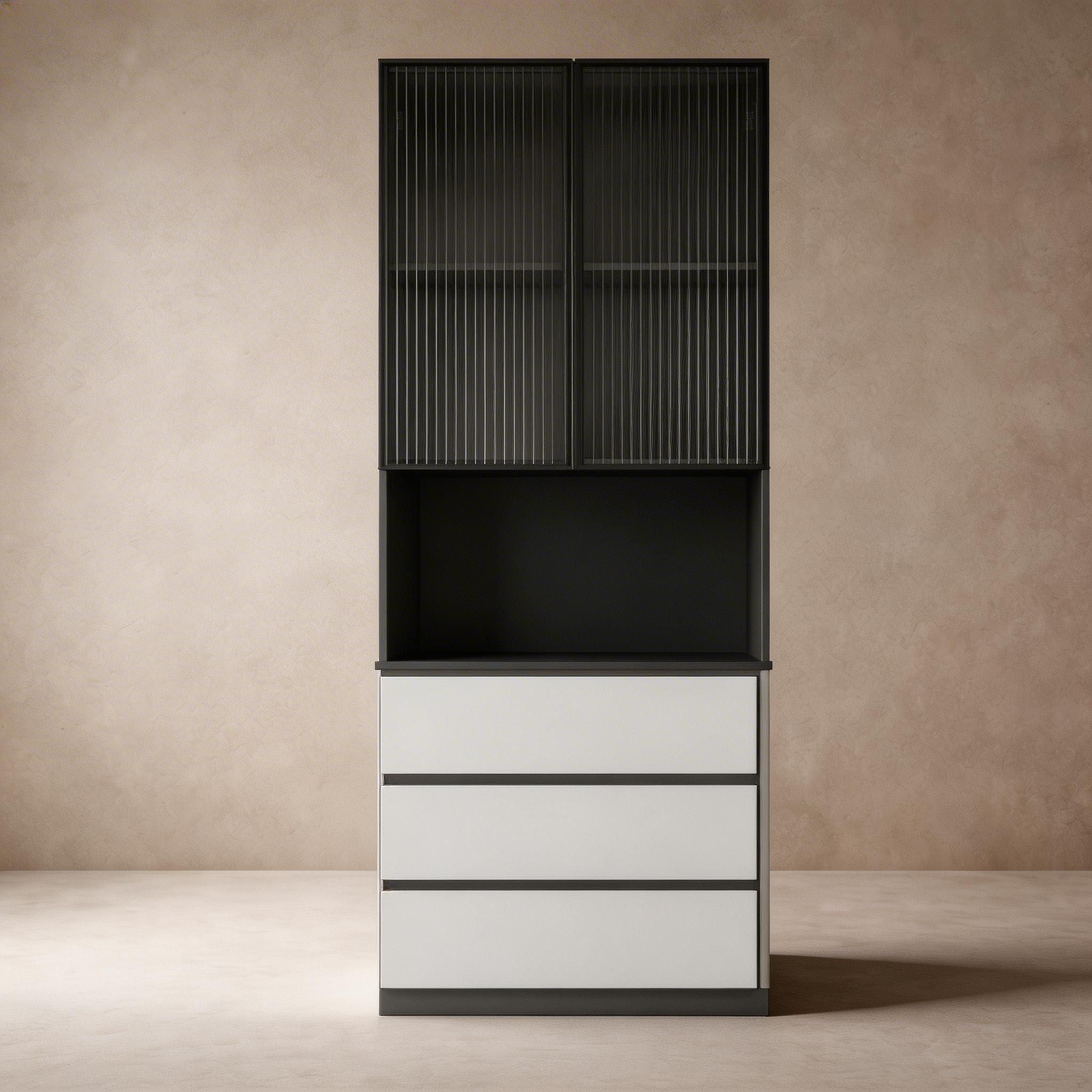 Trendy Sideboard with 3 Drawers, Cupboard, Wide/Standard/Narrow Sizes, 2/1 Shelves, Cabinets, and Glass-panel Door - image 39