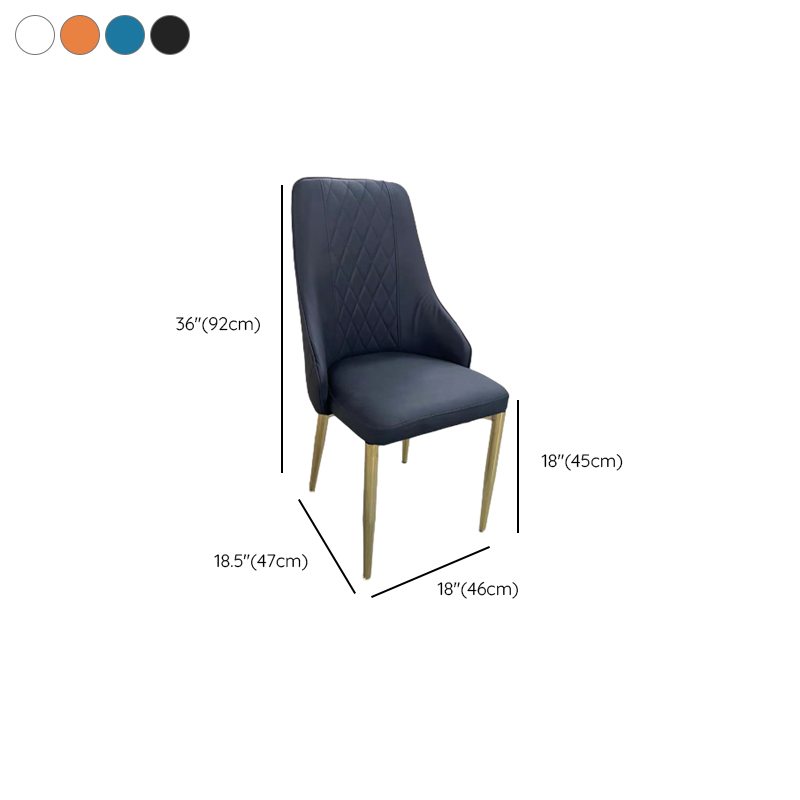 Lavish/Contemporary Upholstered Side Chair with Parsons Back Style and Metal Legs - image 13