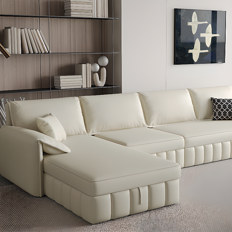 L-Shape/Straight Left Hand Facing/Horizontal Sofa Recliner/Convertible Sofa with Under-seat-storage