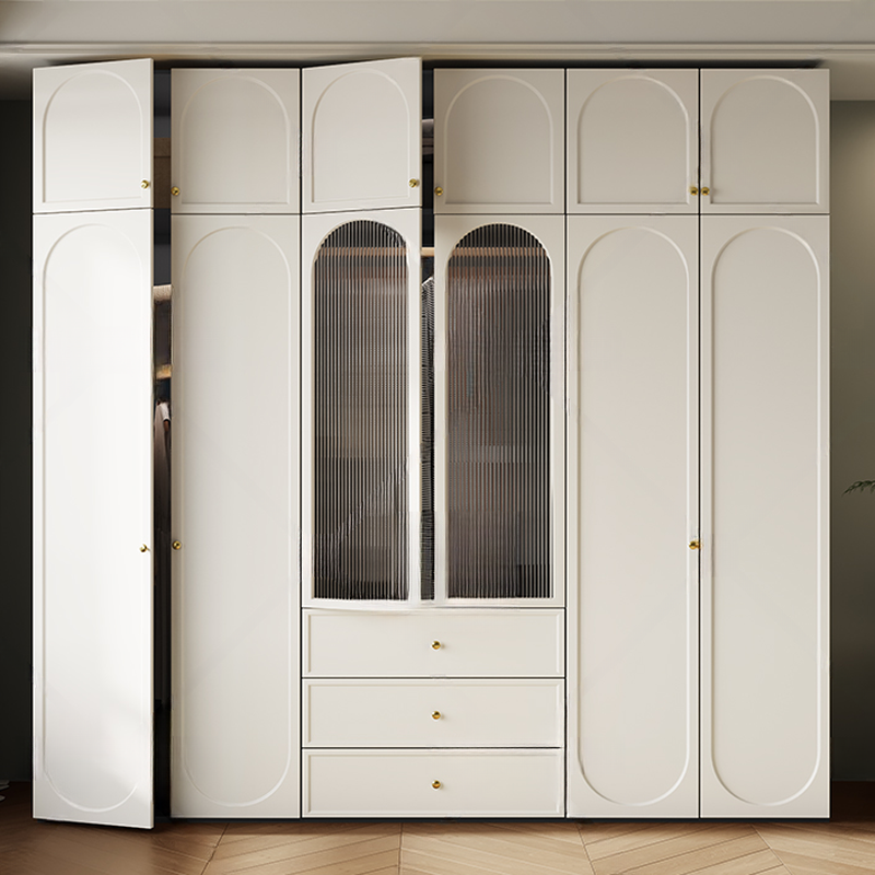 Contemporary Wood Wardrobe Armoire with Soft Close Drawer, Soft Close Door, Interior Shelves, and Hanging Rod - image 4
