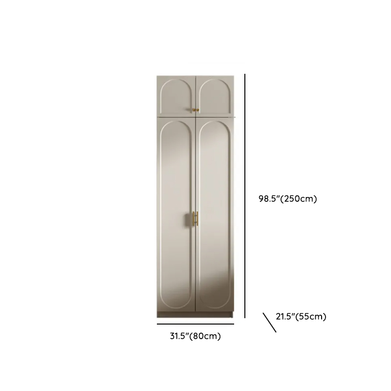 Chalk Simple Lumber Independent Wardrobe Closet with Soft Close Drawer, Interior Shelves, and Clothing Rod - image 15