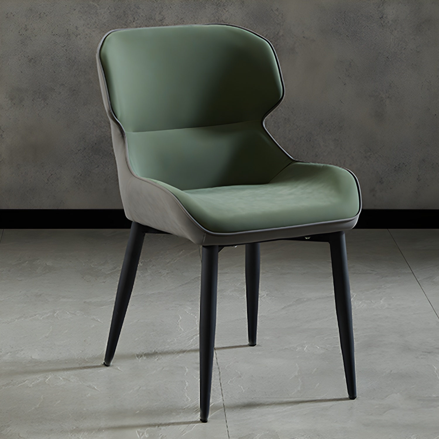 Nordic Style Metal Armless Dining Chairs Wingback Side Chair for Home Use