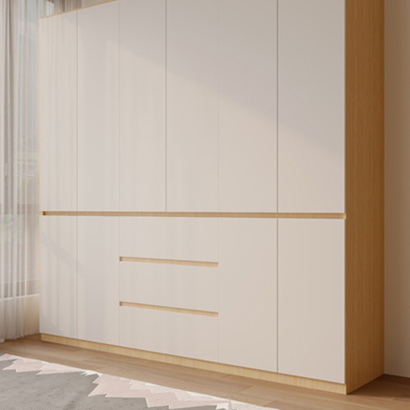 White Modish Manufactured Wood Armoire Cabinet with Soft Close Drawer, Soft Close Door, Interior Shelves, and Clothing Rod - image 7