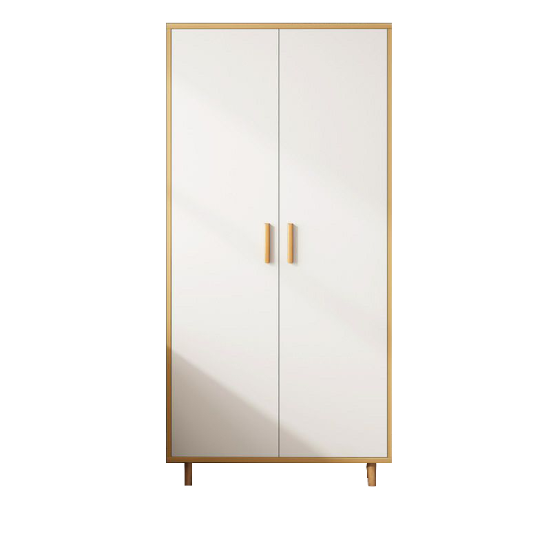 Modern Manufactured Wood Cabinet Armoire with Hanging Rod, Interior Shelves, Soft Close Drawer & Soft Close Door