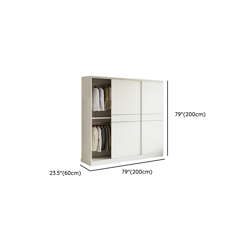 White Modish Manufactured Wood Independent Cabinet Armoire with Soft Close Drawer and Door, Interior Shelves - image 14