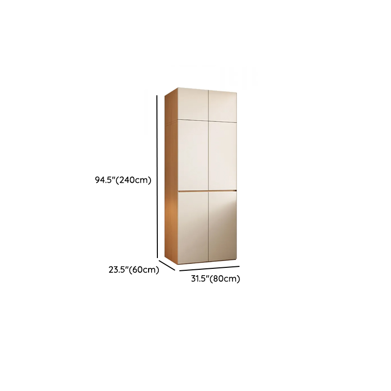 Chalk Modish Laminate Wardrobe Closet with Soft Close Drawer, Soft Close Door, Interior Shelves, and Clothing Rod - image 18