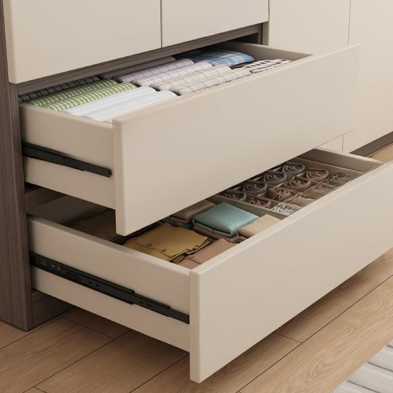 Modern Lumber Wardrobe Armoire with Soft Close Drawer, Soft Close Door, Interior Shelves, and Hanging Rod - image 5