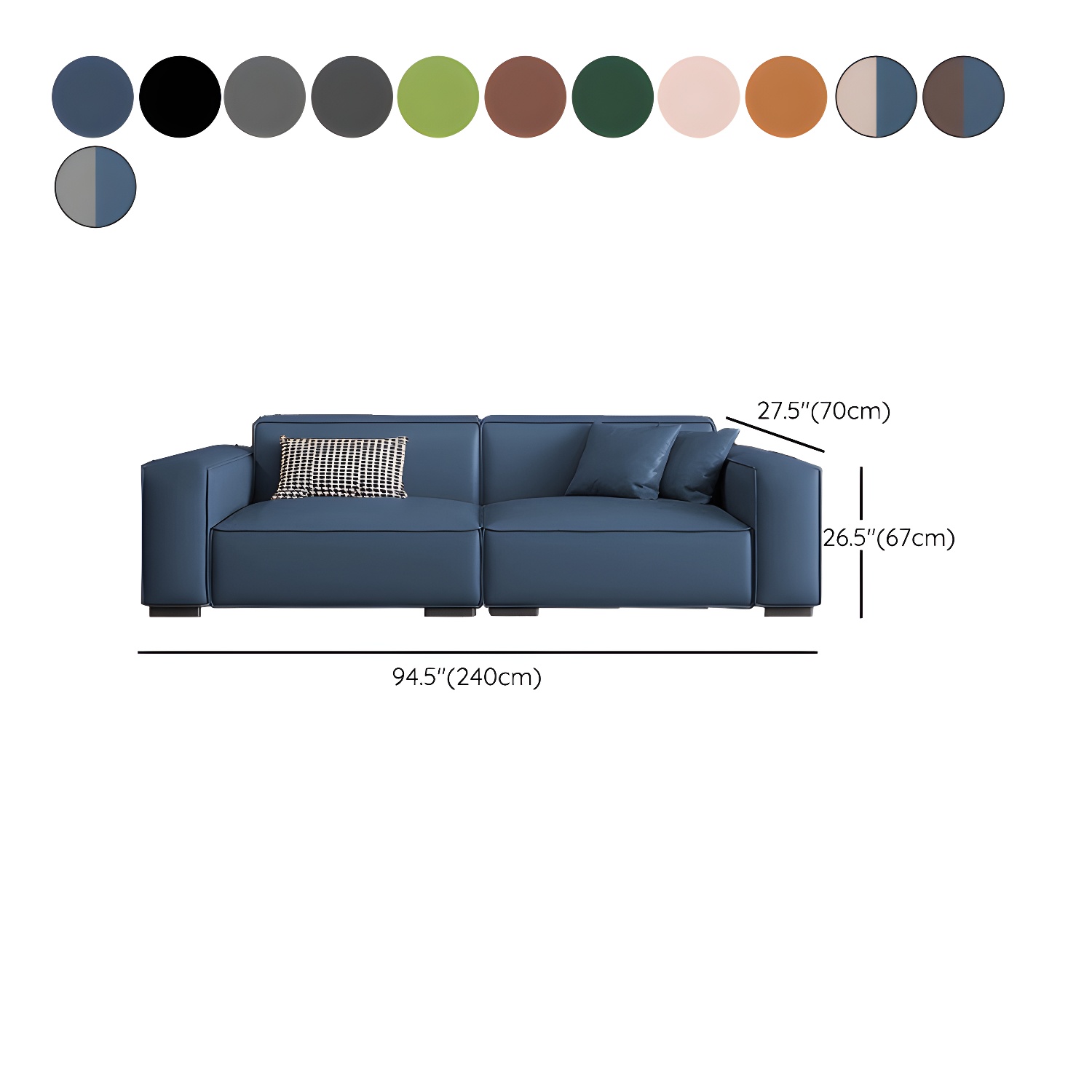 Extra Long Modern Wood Sofa with Stain Resistant Fabric and Seat for 5 People - image 29