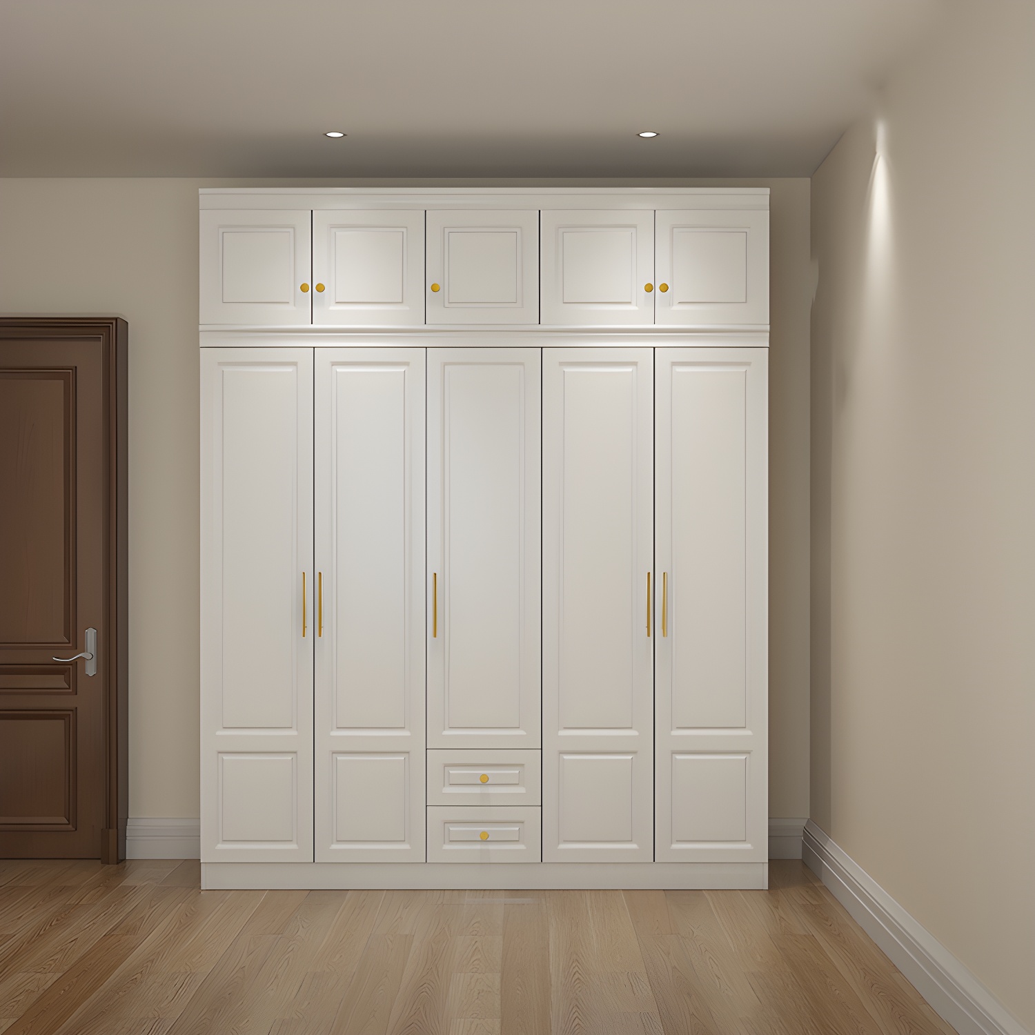 Contemporary Wooden Wardrobe Soft Close Drawer Wardrobe Closet for Bedroom - image 15