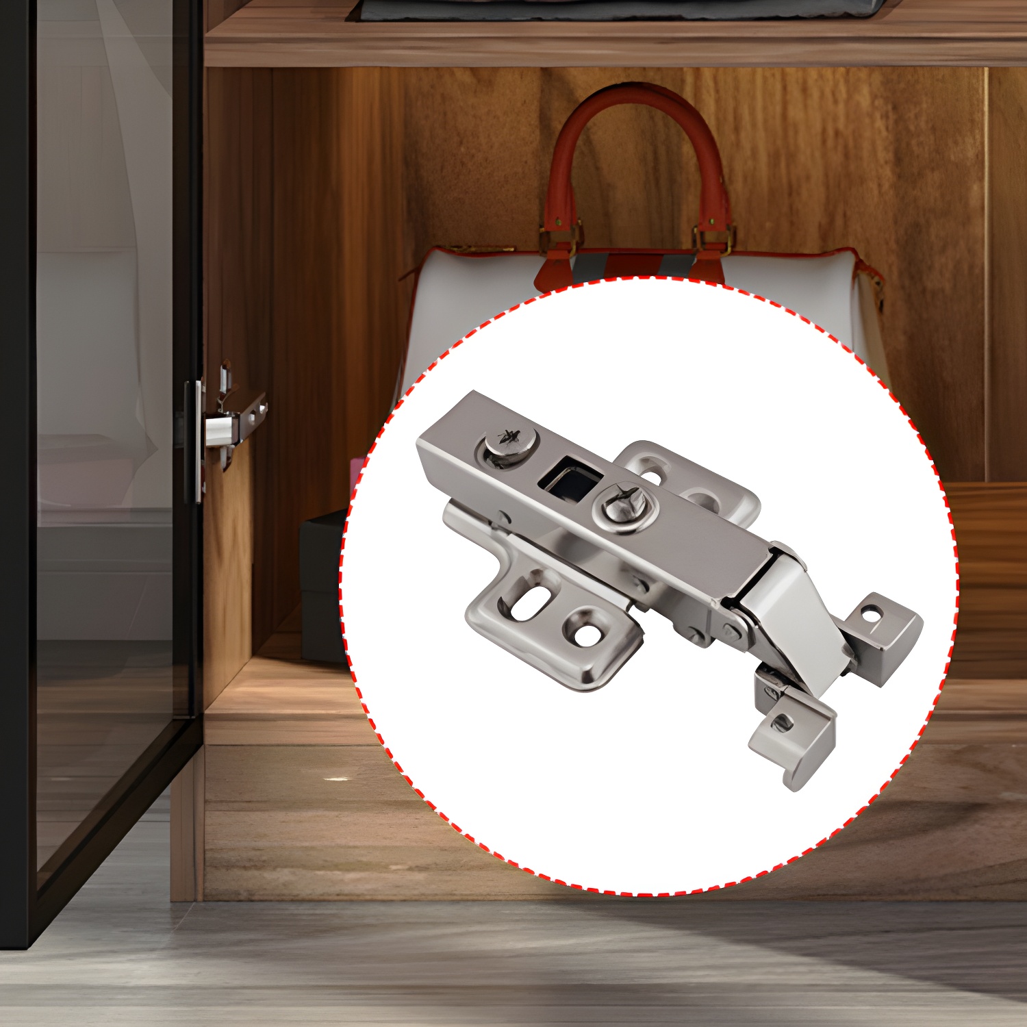 Modern Freestanding Wardrobe Armoire Tempered Glass Doors Wardrobe with Shelves - image 9