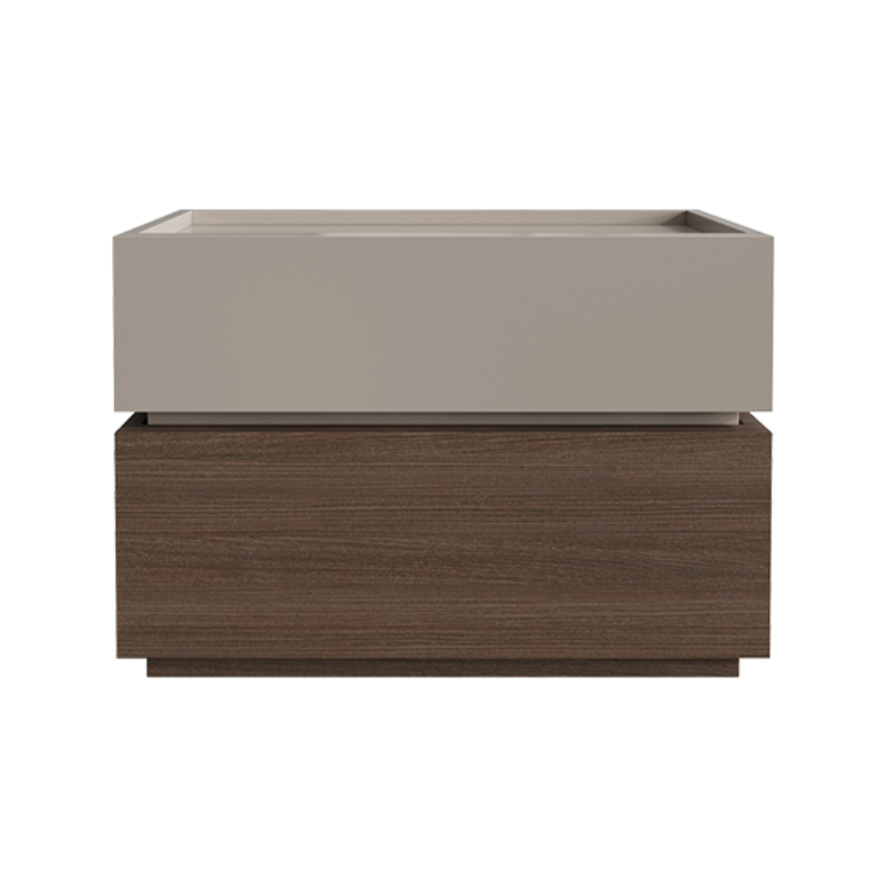 Organic Modern Nightstand With Drawer Organization Featuring 2 Drawers and Real Wood Countertop - image 7