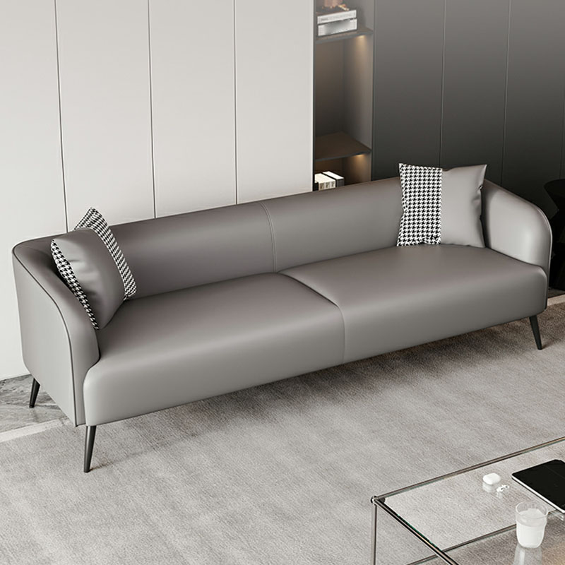 Modern Pine Wood Upholstered Three-Seater Sofa with Foam Seat in Solid Color - image 14