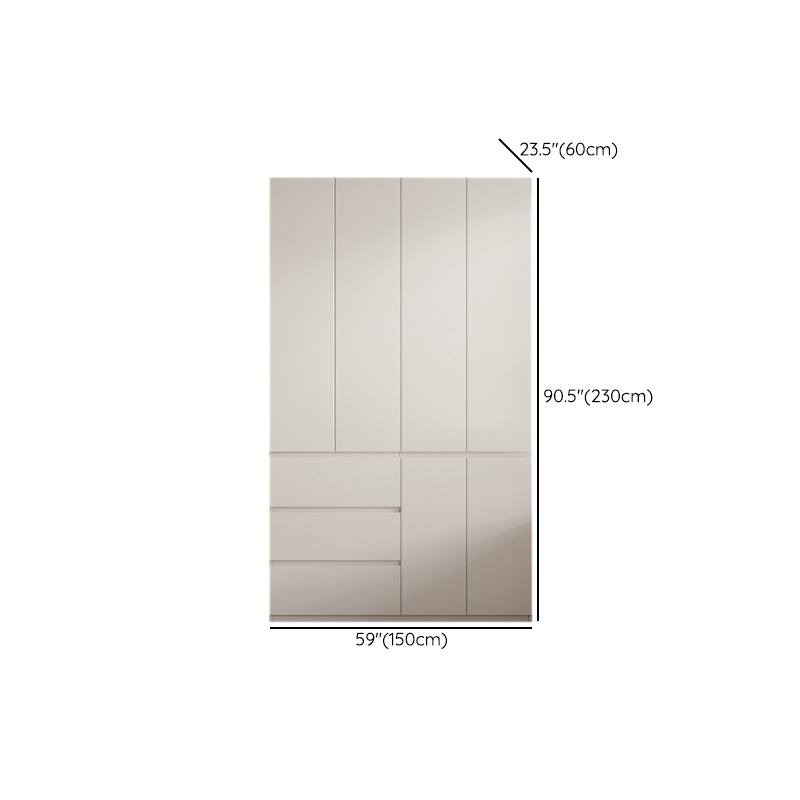 White Modish Manufactured Wood Armoire Cabinet with Soft Close Drawer, Soft Close Door, Interior Shelves, and Clothing Rod - image 22