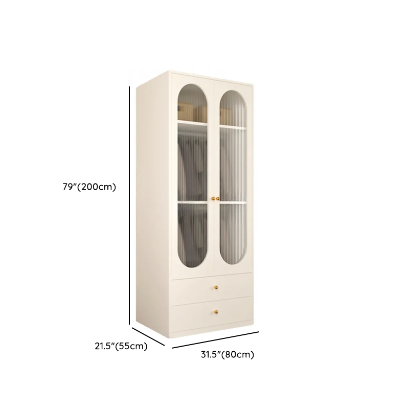 Chalk Casual Unattached Wardrobe with Adaptable Shelf, Soft Close Door, Hanging Rod, and Articulated Mechanism - image 12