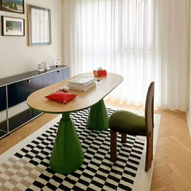 Modern Upholstered Armless Kitchen & Dining Chair, Open Back, Wood Ash, 1 Piece - image 16