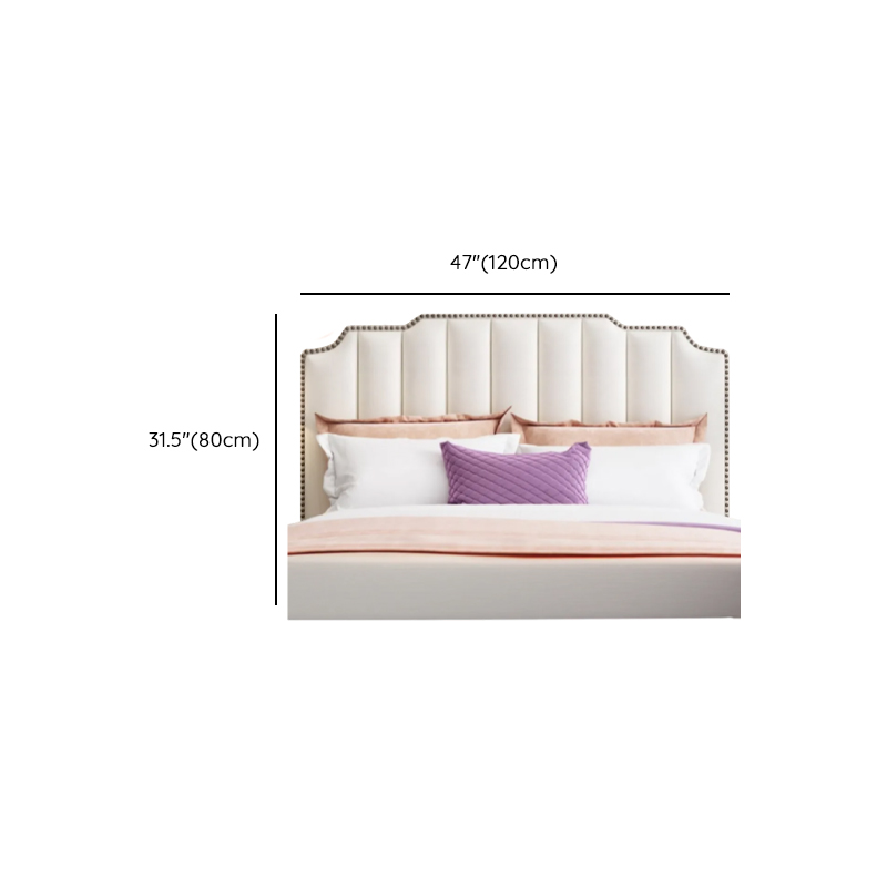 No Distressing Twin XL/Full/Queen Panel Headboard with Nailhead Border, Portman Shape, Sponge Fill, Wall Mounted, Low Height - image 10