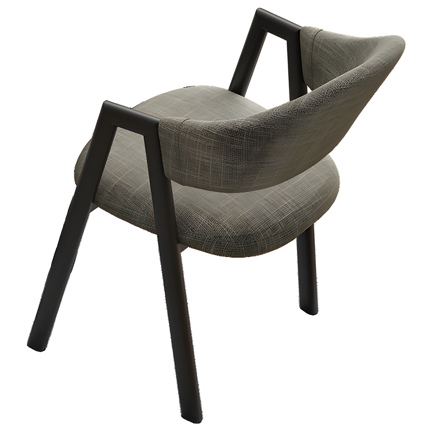 Modern Style Iron Arm Chair Open Back Dining Side Chair with Upholstered - image 6