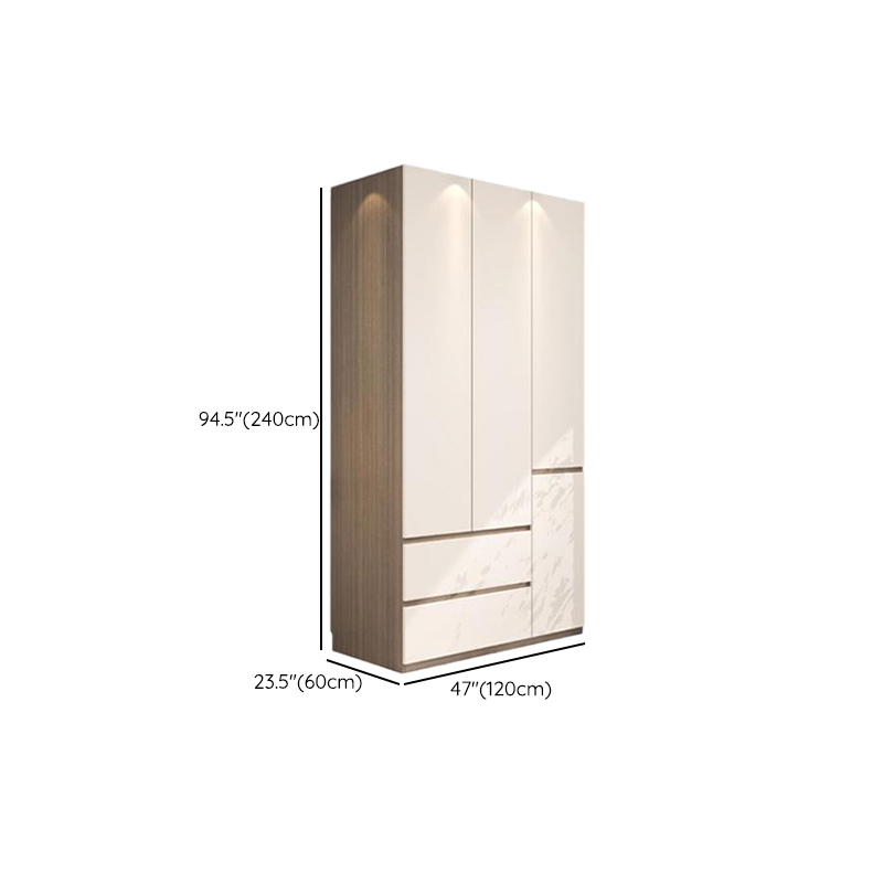 White Modish Manufactured Wood Independent Armoire Cabinet with Soft Close Drawer, Soft Close Door, and Interior Shelves - image 12