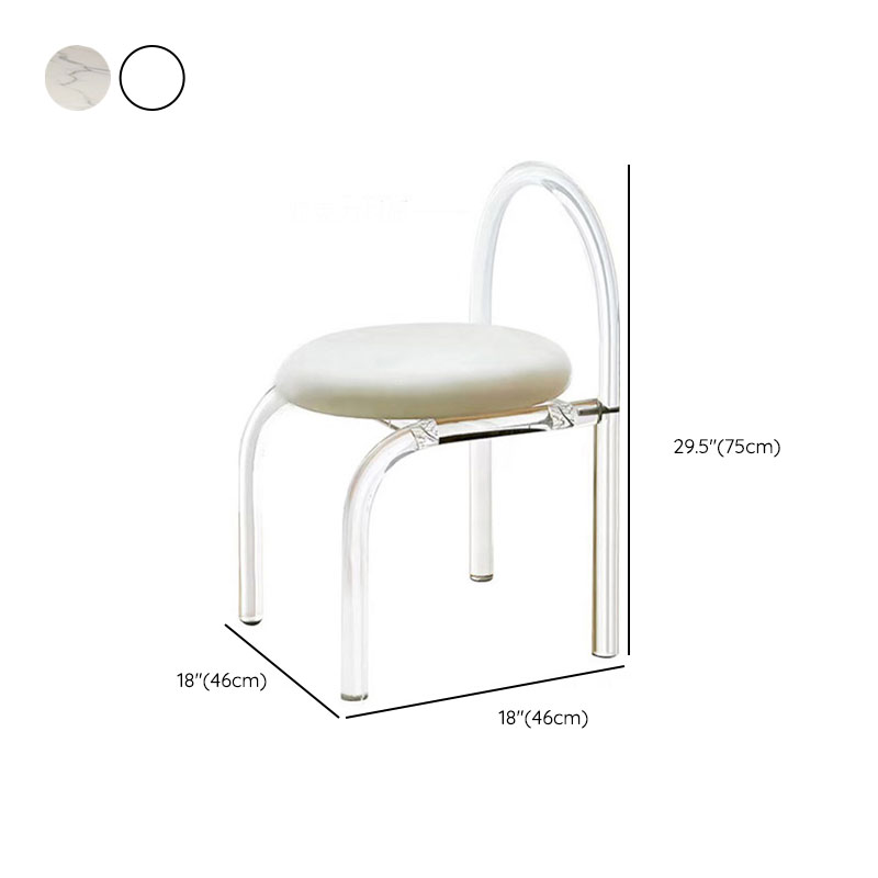 Dining Table Set with Rectangular White Slate Stone Top, Two-sided Pedestal Base, and Padded Chair with Back - image 13