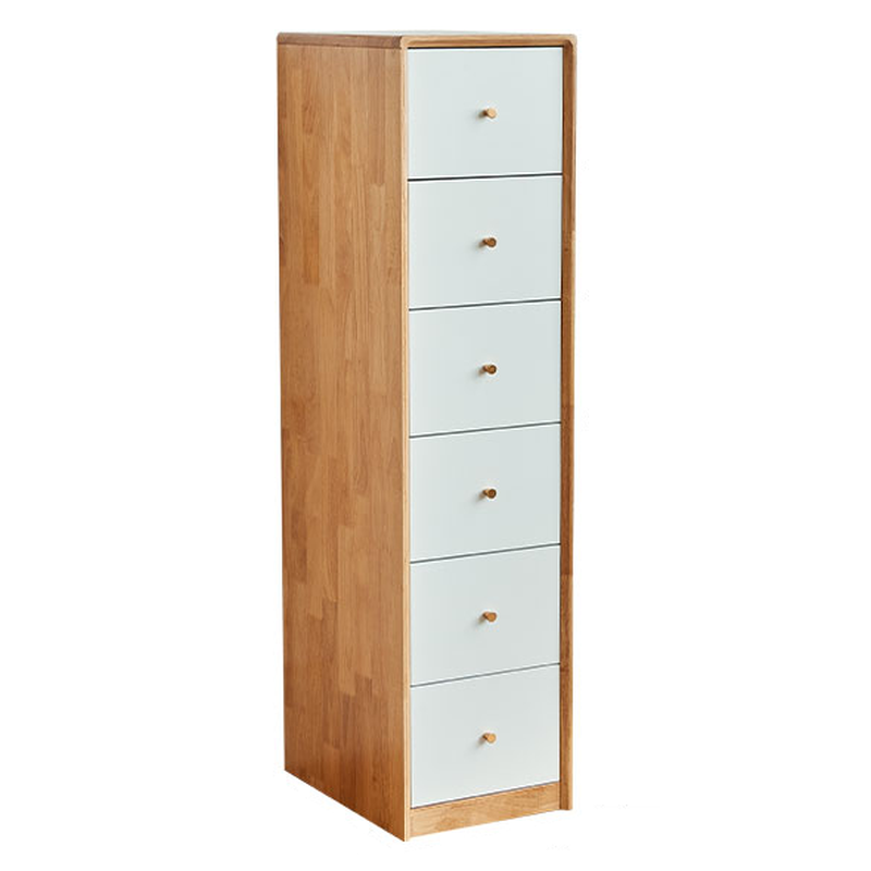 Minimalist Natural Wood Bachelor Chest with 6 Drawers, Vertical Orientation - image 13