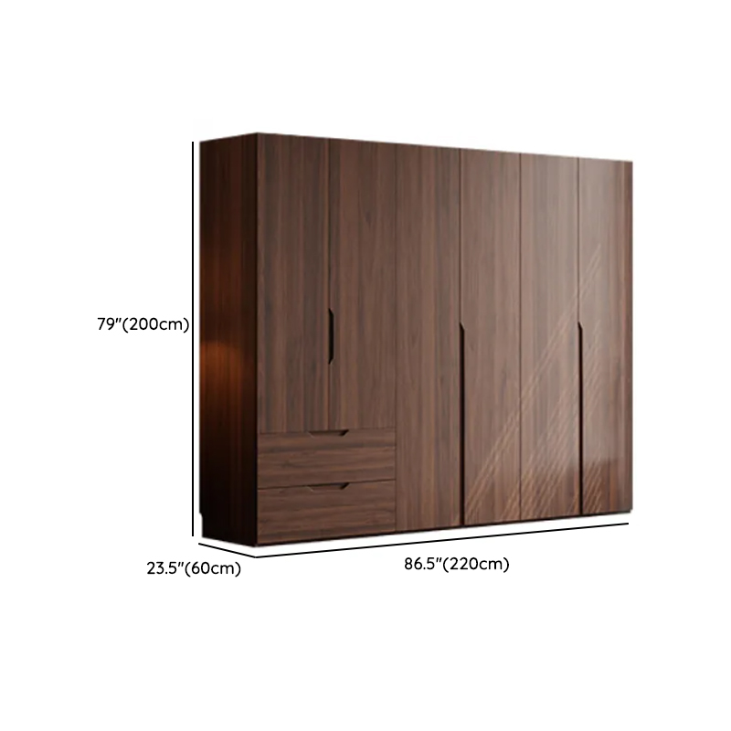 Acorn Minimalist Natural Wood Wardrobe Closet with 2 Drawers, Soft Close Door, Interior Shelves, and Clothing Rod - image 11